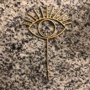 Gold colored Evil eye / eyelash wall hook